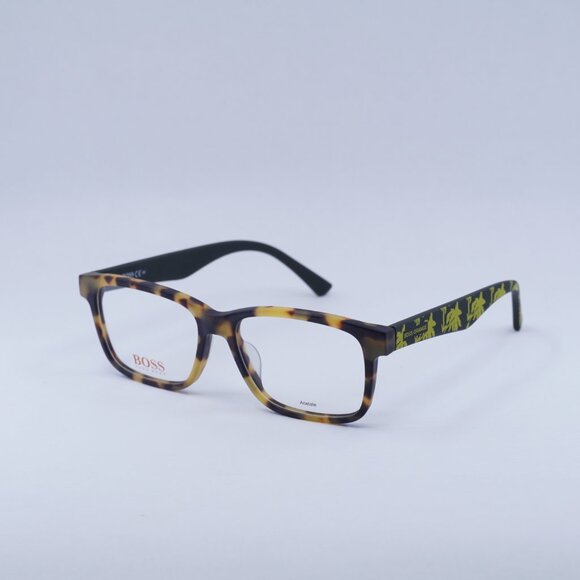 🕶️ New Hugo Boss BO 0262/F TBB  Eyeglasses - Yellow Havana Frame - Picture 3 of 13